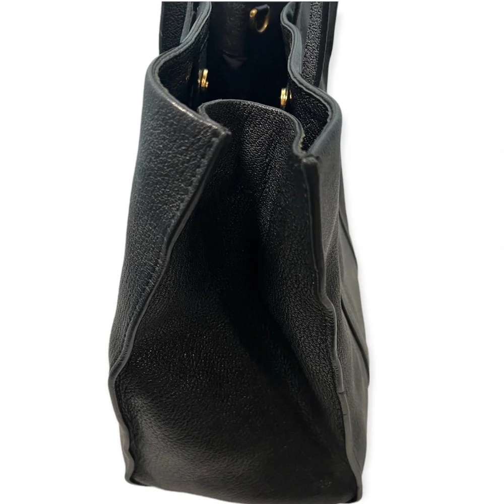 Moschino Leather Vintage Black Tote